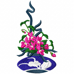 Flowers And Tree Embroidery Design 10